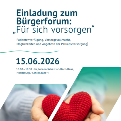 Einladung zum Bürgerforum: „Für sich vorsorgen“