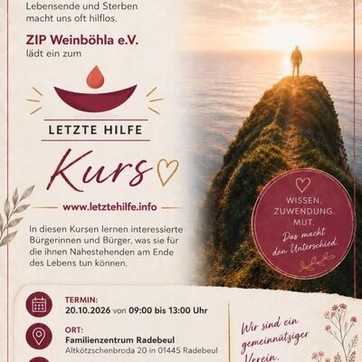 Bild vergr&ouml;&szlig;ern: Letzte Hilfe Kurs 20.10.2026