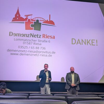 Bild vergr&ouml;&szlig;ern: OB Müller und OB Wendsche zur Vorstellung des DemenzNetz Riesa